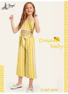 Yellow Arya Dream Baby Digital Printed Kids Western Wear Poli Rayon Childrens Wear 804